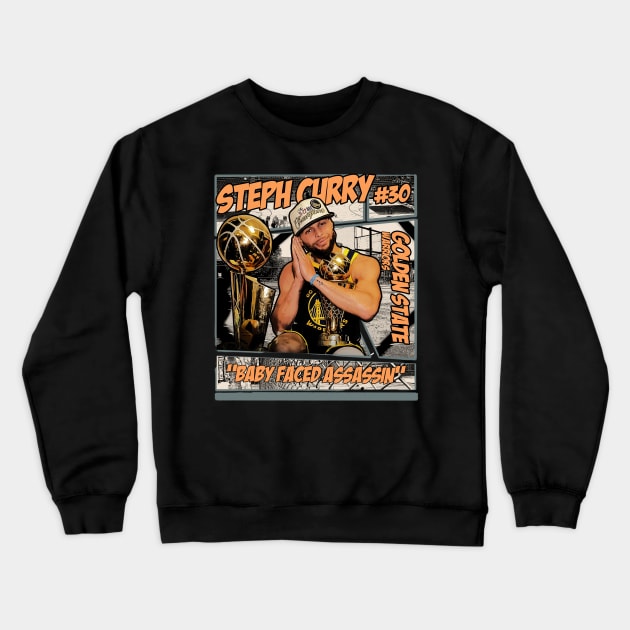 Steph Curry \\\ Retro Classic Comics Crewneck Sweatshirt by Bootlegheavens